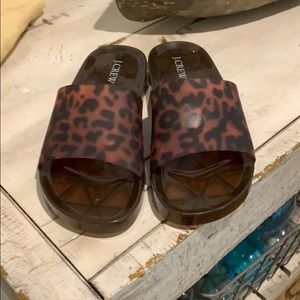 JCrew Tortoise Slides size 8 NWT